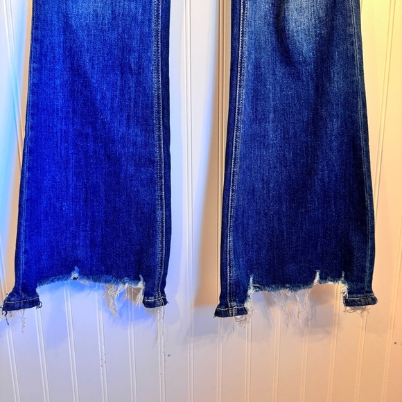 NWT Lovervet by Vervet High Rise Flare Jeans Distressed Raw Hem Size 28/7 - Picture 5 of 13